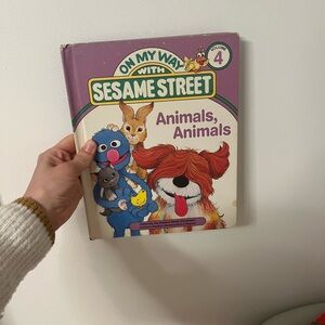 Vintage 1989 Sesame Street Animals, Animals Book